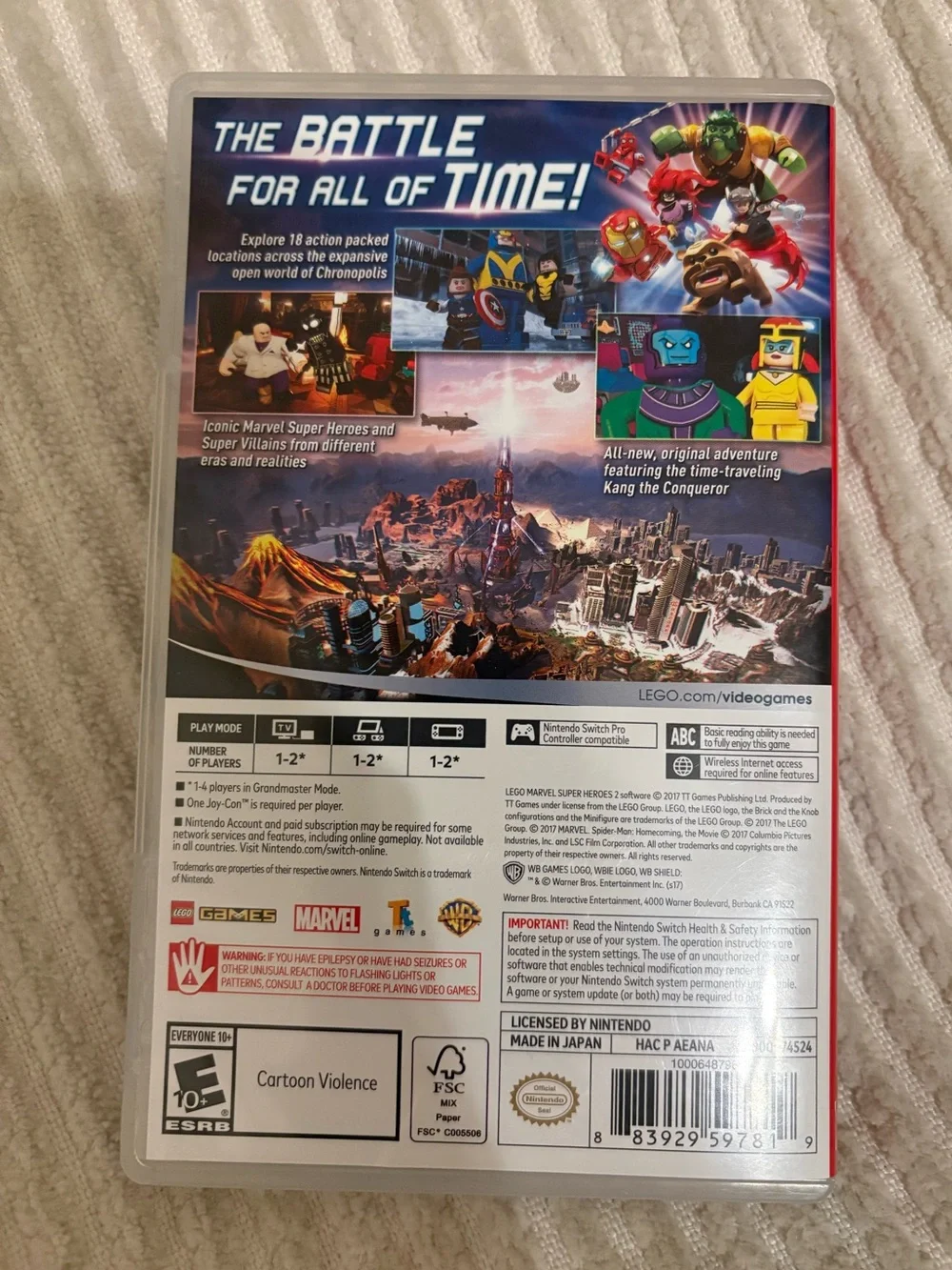 Lego Marvel Super Heroes 2 Nintendo Switch - Blue, Red, Yellow, White